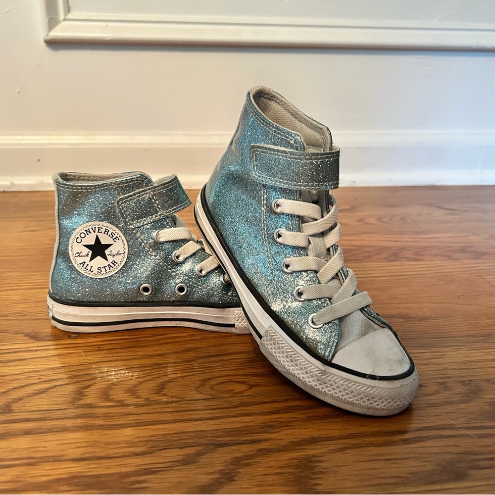 Converse Kids Sparkly High-Tops - Blue
